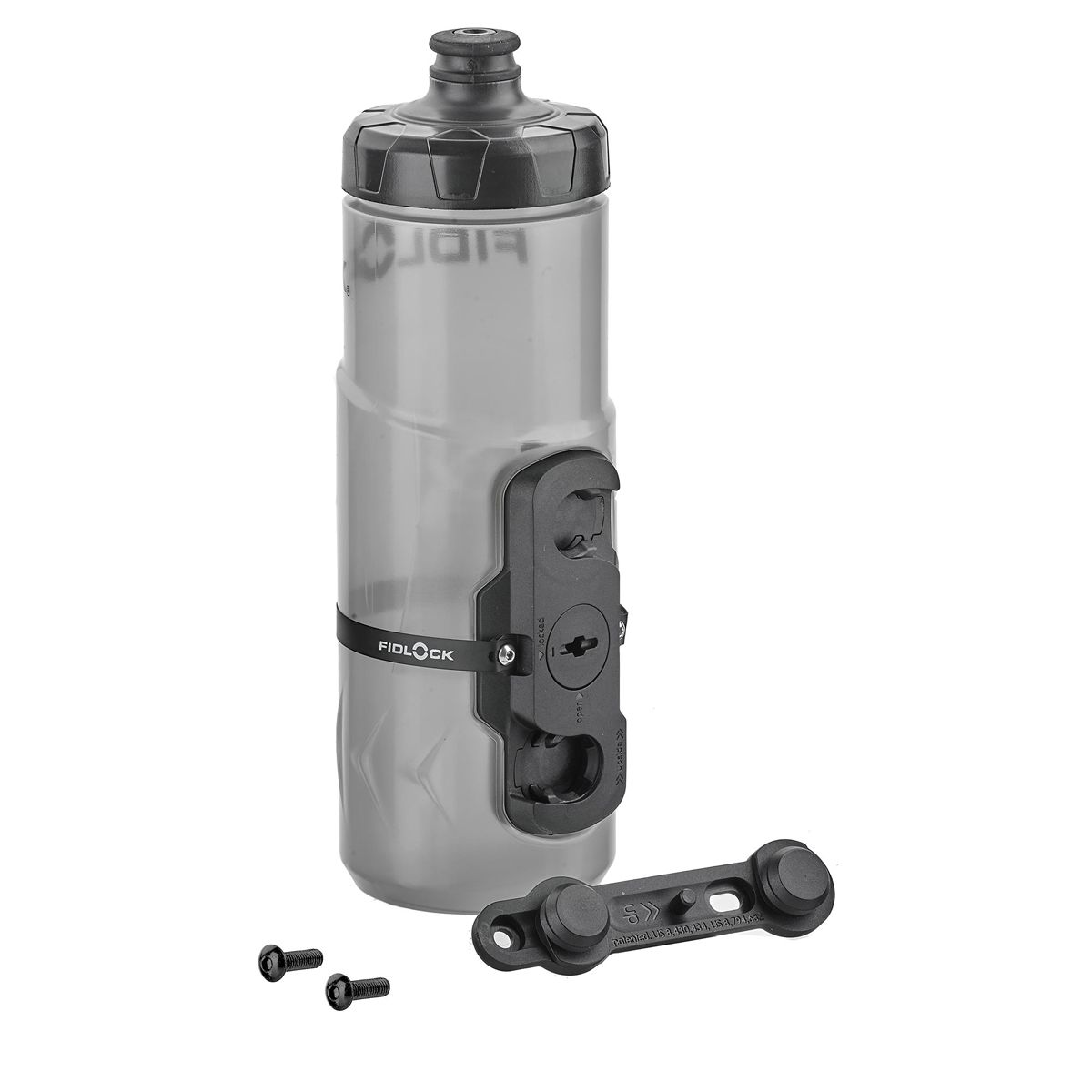 Kit Fidlock Twist portabidón magnético + bidón 600ml ahumado