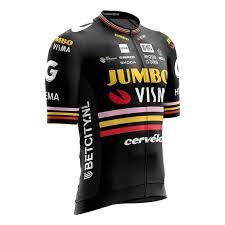 Maillot Team Jumbo-Visma 2023 Trilogy manga corta negro multicolor