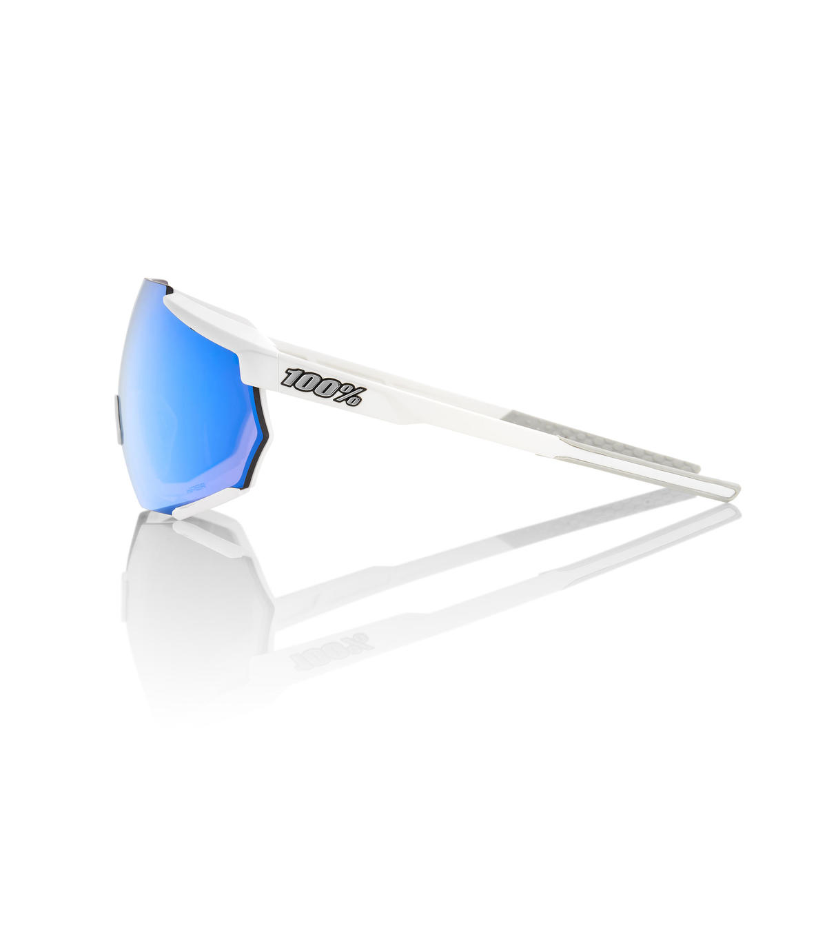 GAFAS 100 PERCENT RACETRAP MATTE WHITTE HIPER BLUE MULTILAYER MIRROR LENS - Imagen 3